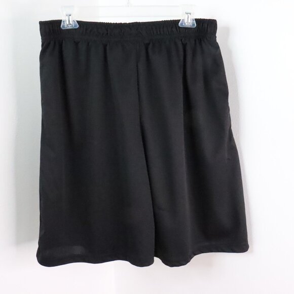 2pc Men's L/XL Tek Gear Zone Pro Black Mesh-Knit Gym Basketball Athletic Shorts - Picture 8 of 10